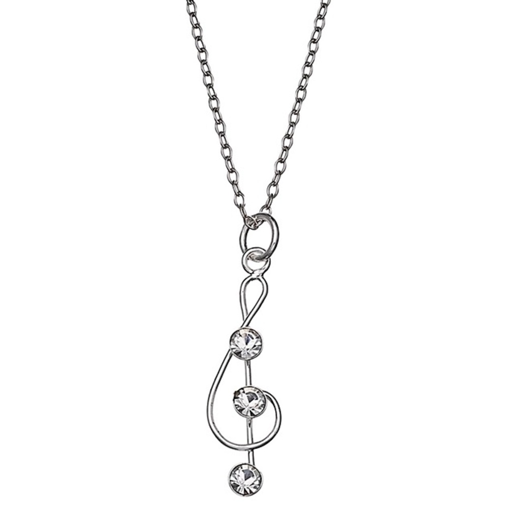 Sterling Silver Treble Clef Necklace